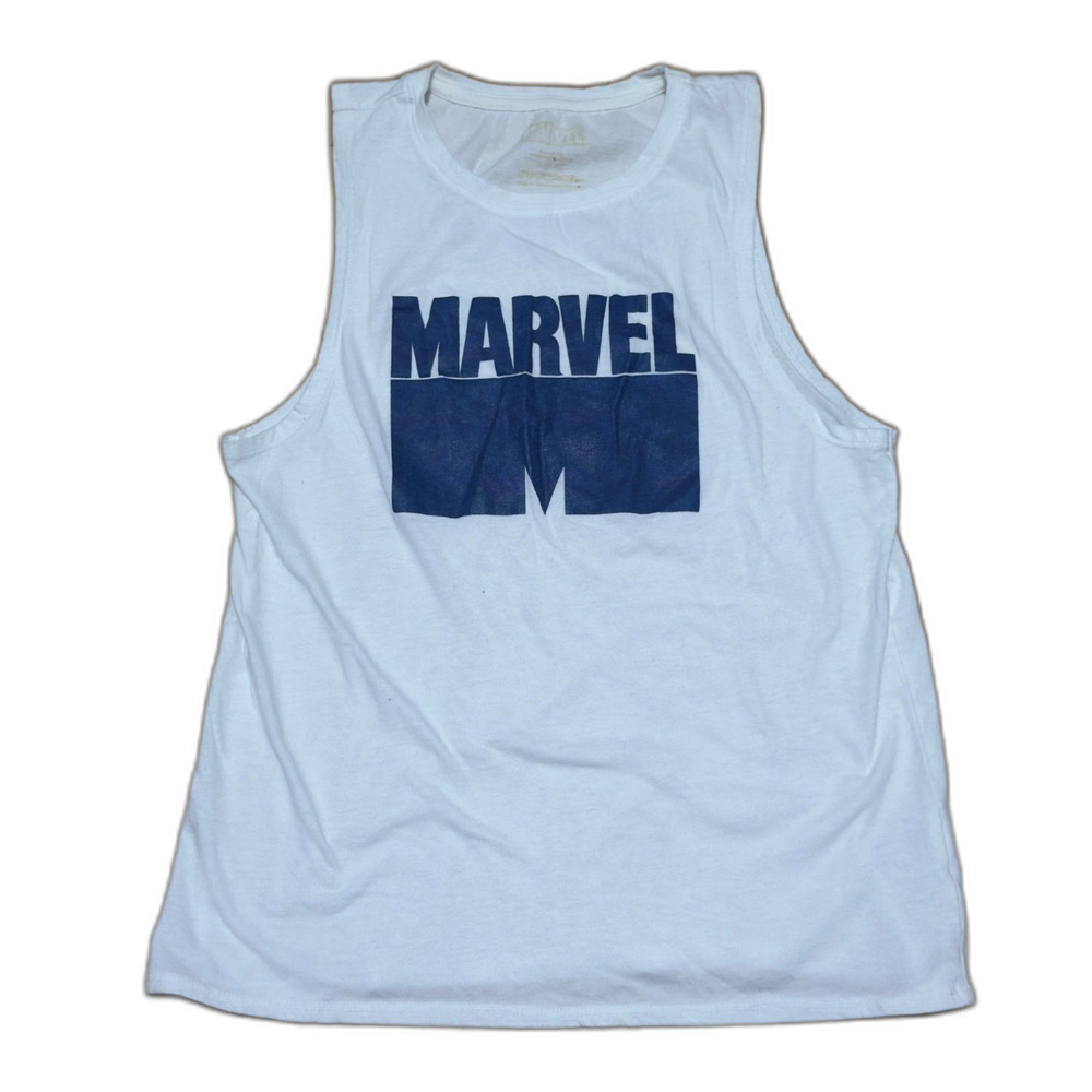 Marvel Women's Juniors Muscle Tank Top M Thor Iron Man Captain America SpiderMan